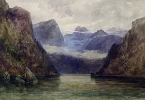 Romsdalsfjorden ved midnatt, 1847